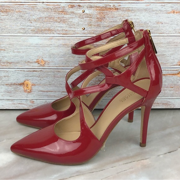 NEW Michael Kors Catia Stiletto Pumps in Scarlet Red size 5 - Picture 2 of 9